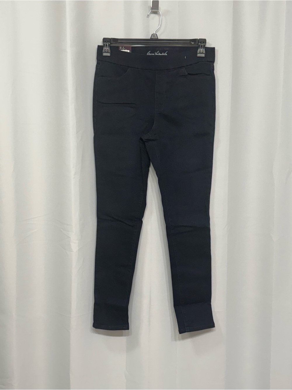 Gloria Vanderbilt Women’s Dark Blue High Rise Pull On Stretch Slim Denim Jeans 8